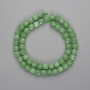 Peridot beads, faceted cube 7x7 mm, length 39 cm