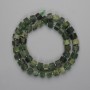 Jadeite Beads: Faceted Rondelles 8x5mm, 6mm + Seed Beads 3mm, Length 40cm