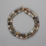 Jasper Beads, Faceted Cubes 5x5 mm, Length 39 cm ±