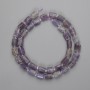 Amethyst beads, faceted, 9-10×6-7 mm ±, seed beads 3 mm ±, length 41 cm