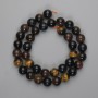 Beads Bull's Eye, Tiger's Eye, Hawk's Eye - Smooth Round 10mm Beads, 38 cm Strand