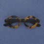 Brooch Glasses Acrylic Silver Metal 65x25mm+