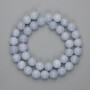 Aquamarine Beads, Smooth Round 10mm, Length 37 cm on Thread