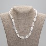 Necklace Made of Natural Baroque Pearls, diameter 17–22×9–9 mm, 5 mm ±, length 45 cm ± 5 cm with extender chain