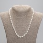 Natural freshwater pearl necklace, 8.5–9×6 mm, length 45 cm ± with a 5 cm extender chain