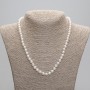 Natural freshwater pearl necklace, 6.5×6 mm, length 45 cm ± 5 cm, with extender chain