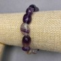 Fluorite tumbled bracelet, diameter 13-15×9 mm, 5-10 beads, 5 mm +/-, length 18 cm +/- stretch