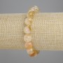 Citrine bracelet with faceted round beads, 10 mm diameter, 18 cm length (stretch)