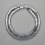 Hematite Beads, Faceted Rondelle 6x2mm +/- Silver, Length 40 cm+