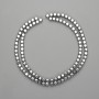 Hematite cube beads 4x4 mm +- silver color, length 39 cm