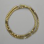 Golden Hematite Beads, Faceted 3x3mm, 38 cm long