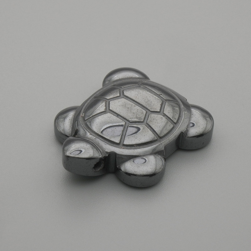 Hematite turtle figurine 28x22mm+
