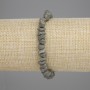 Pyrite Bracelet with Natural Rough Stone, Bead Diameter 5-7×3-5 mm ±, Length 18 cm ± Stretch