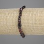 Garnet Faceted Bracelet, Bead Diameter 6-8×5-6 mm, Length 18 cm +/- Stretch