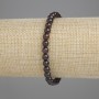 Garnet Bracelet with Smooth Beads, 5mm Diameter, 18cm Length, Stretch