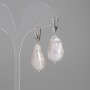 Baroque Pearl Earrings with Petrol Blue Tint 22-26×14-18 mm ± (Assorted sizes), length 40 cm+