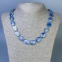 Kyanite Necklace, Oval 16×12 mm, 50 cm length ± with clasp