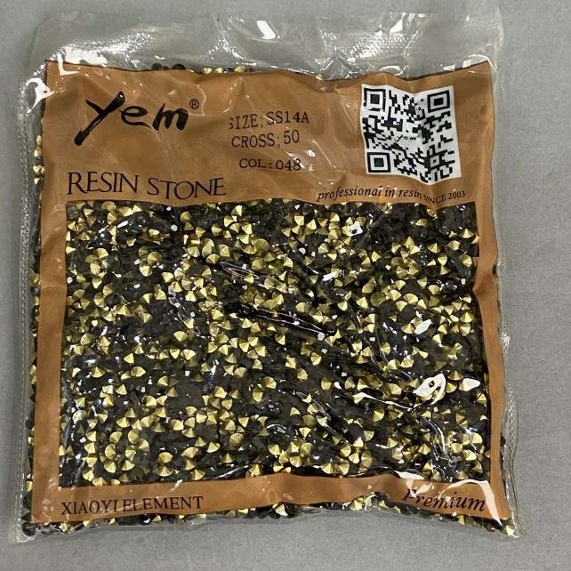 Black rhinestones, 4 mm diameter, pack 75 g (±)