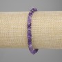 Amethyst Faceted Cube Bracelet, 5x5 mm, length 18 cm ±, elastic