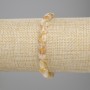 Citrine Faceted Coin Bracelet, 8 mm diameter, 18 cm length, Stretch