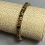 Faceted Hematite Rondelle Bracelet 6×2 mm, 18 cm Stretch