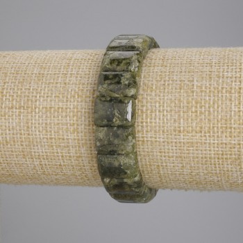 Bracelet with natural grossular garnet – link diameter 14×9.5 mm, 5 mm ±, length 18 cm ±, stretch bracelet