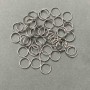 Spring-Loaded Jump Ring, 8 mm, Silver-Colored Metal, Packaging 0.5 kg