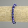 Lapis Lazuli Bracelet, Smooth Beads, 7 mm Diameter ±, 18 cm Length ± Stretch
