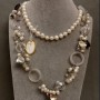 Long Necklace 'Assorted Stones', length 88 cm+