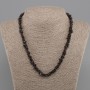Garnet Chips Necklace, 5–9×2–3 mm, length 45 cm + 5 cm extender chain