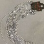 Silver-toned metal chains, 42 cm long, 9-piece set