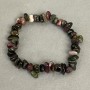 Bracelet with tourmaline chips 8×2–6 mm ±, length 18 cm ±, stretch