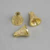 Price per 1 piece. End cap findings, diameter 11×10 mm, hole diameter approx. 1.3 mm, golden metal color