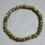 Jasper Heliodor Bracelet Cut Cube 5×5 mm, stretch, 18 cm length