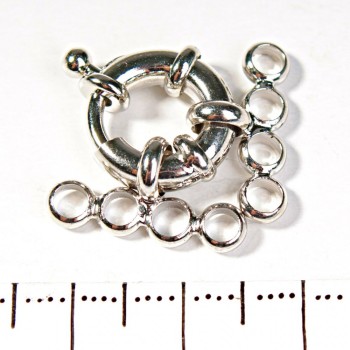 Bead and Bracelet Clasp 'Bagel' for 4 Strands
