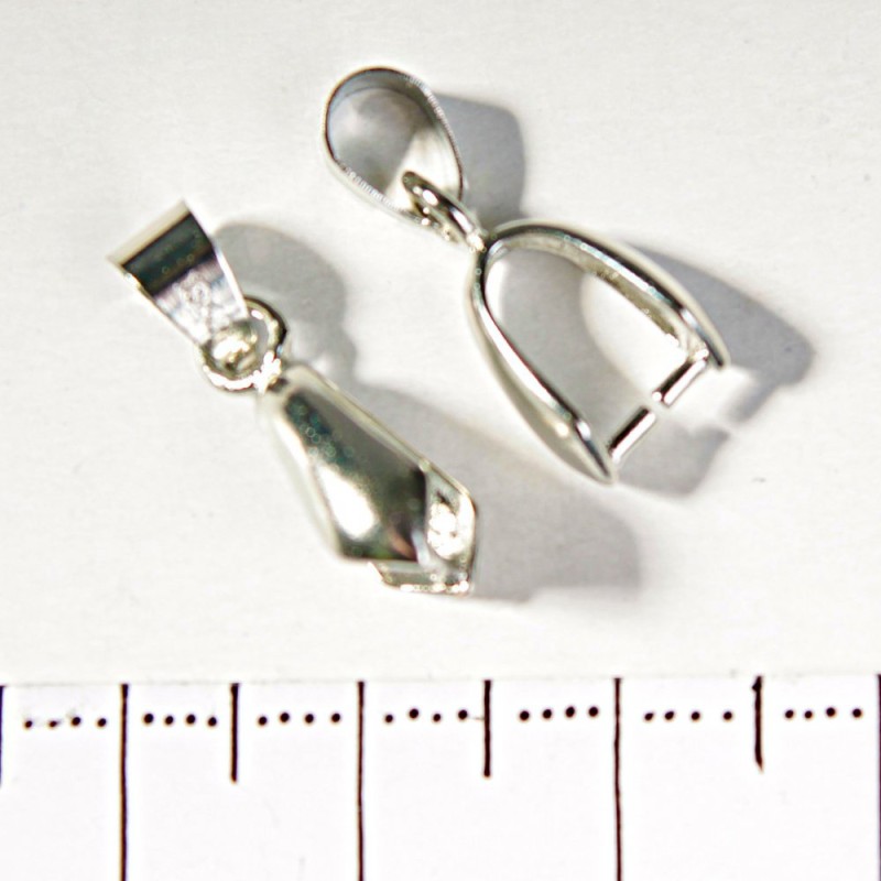 Pendant Bail with Pin and Cord Base, Smooth, Large 20 mm