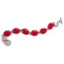 Clearance women's tourmaline bracelet with 6 oval stones, toggle clasp