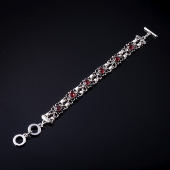 Bracelet East with Red Glass 21 cm