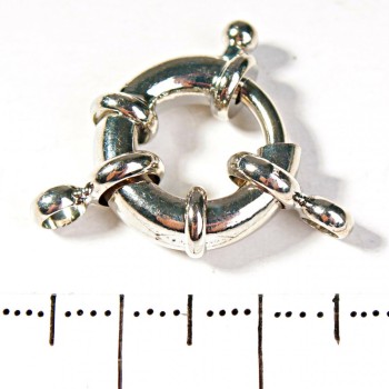 Замок для бус і браслетів бублик на 1 нитка великий 12мм