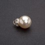 Pearl Pendant with Rondelle, 12 mm, Pack of 10