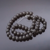Shungite beads, smooth ball on thread (synthetic), 8 mm diameter, 37 cm length