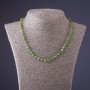 Chrysoprase Necklace, Natural Stone, Faceted Beads, 45 cm Length ±, 5 mm Diameter