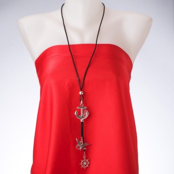 Anchor Pendant on a Long Cord, 85 cm