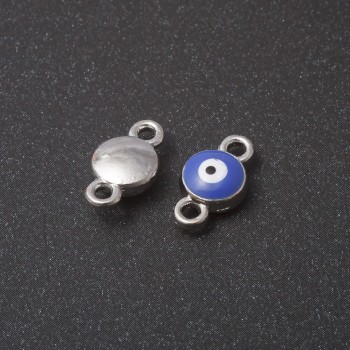 Round pendant connector "Eye" 1.5 cm, pack of 10