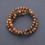 Tiger's Eye Beads, Natural Stone, Smooth Round 8mm, 38 cm on Beading Thread