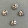 Bead insert in the shape of a Ladybug, metal color silver, 10x10 mm, packaging 20 g, ± 14 pcs