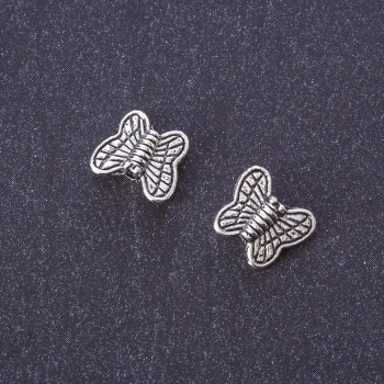 Bead Insert 'Butterfly' in Silver 10×9 mm