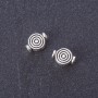 Bead insert findings, silver-colored metal, 8x10 mm, packaging 20 g +/- 26 pcs