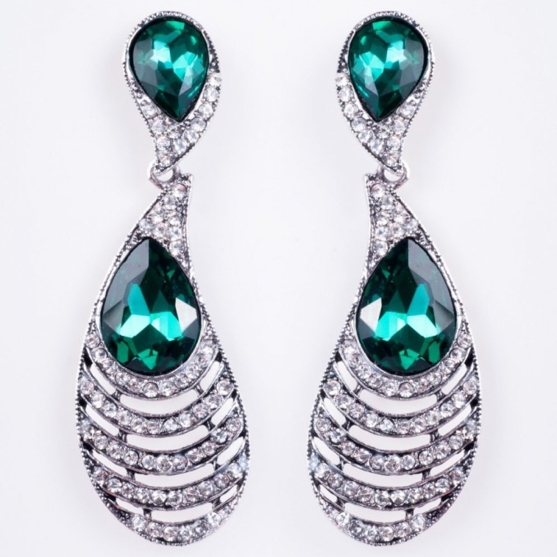 Crystal earrings 'Chandeliers' 'Chandelier' 'Feather'