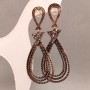 Long evening earrings, length 6.5 cm